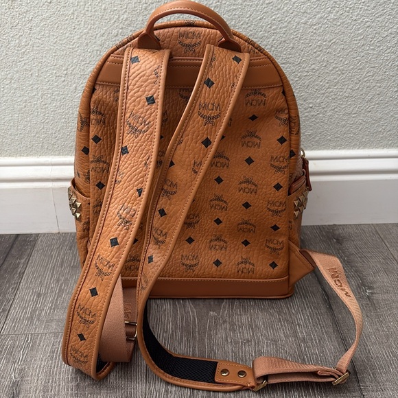 MCM Stark Visetos Small Side-Stud Backpack, EUC - Picture 6 of 10